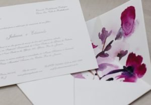 Envelope para convite de casamento - aquarela