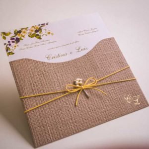 Envelope para convite de casamento - campo