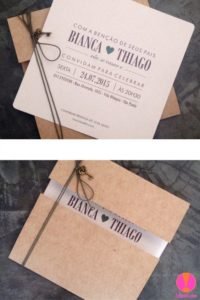 Envelope para convite de casamento - boho