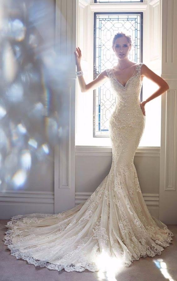 Vestido de noiva estilo sereia - Crédito Reprodução Pinterest